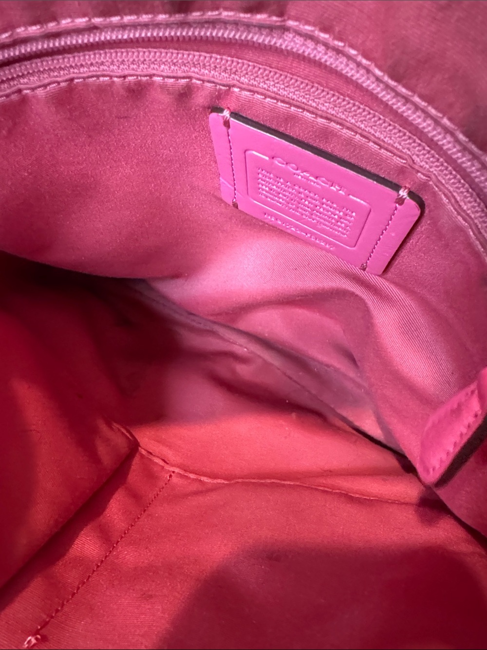 Coach Brown Signature Crossbody with Pink Trim - Picture 13 of 13